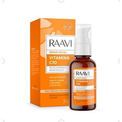 Vitamina C Facial Raavi anti rugas e clareador da pele 10%C