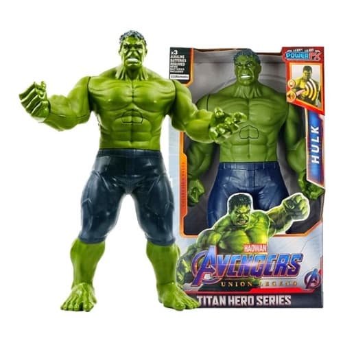 Boneco Incrivel Hulk 30cm Avengers Vingadores Articulado Fala Luzes Sons