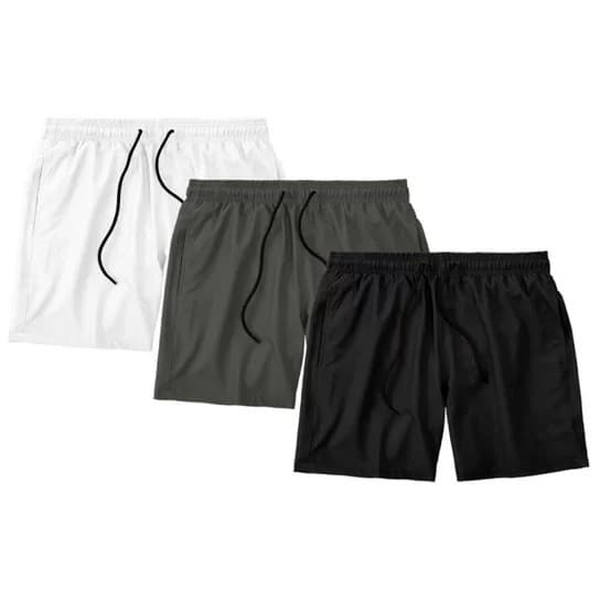 Kit 3 Bermudas Esportiva Mauricinho Shorts Masculino Tactel Com Bolsos Academia Treino Musculação