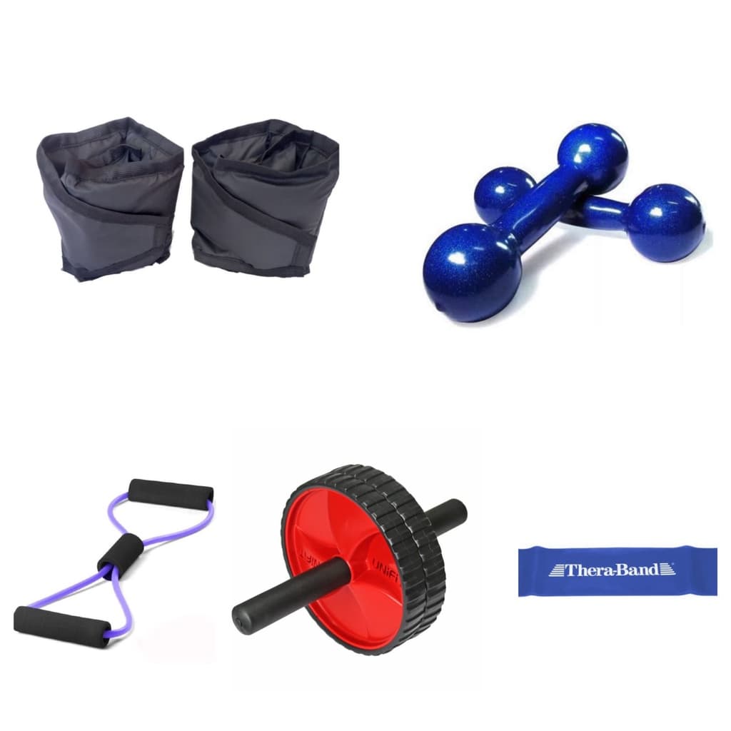 Kit Treino Completo Academia Fitness Fisioterapia Treino Em Casa