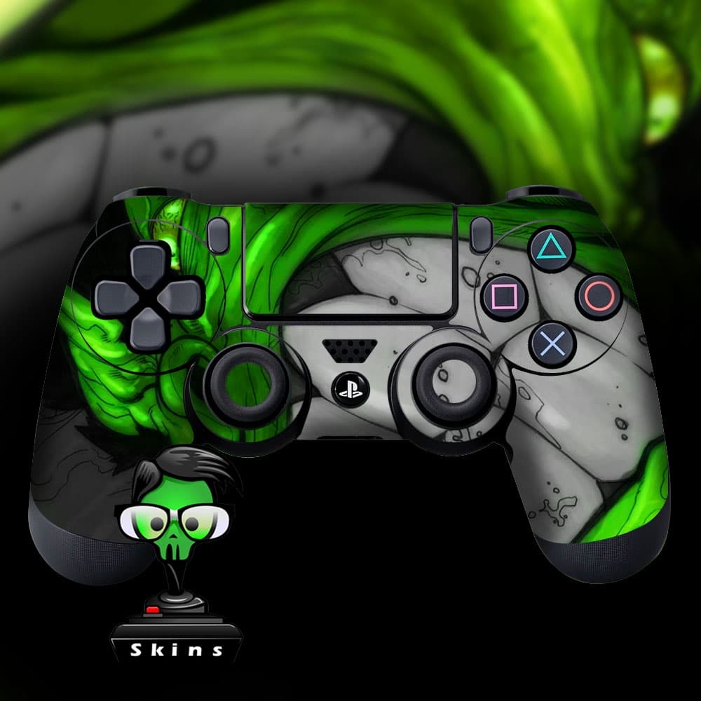 Adesivo de customização para controle video game Verde hulk