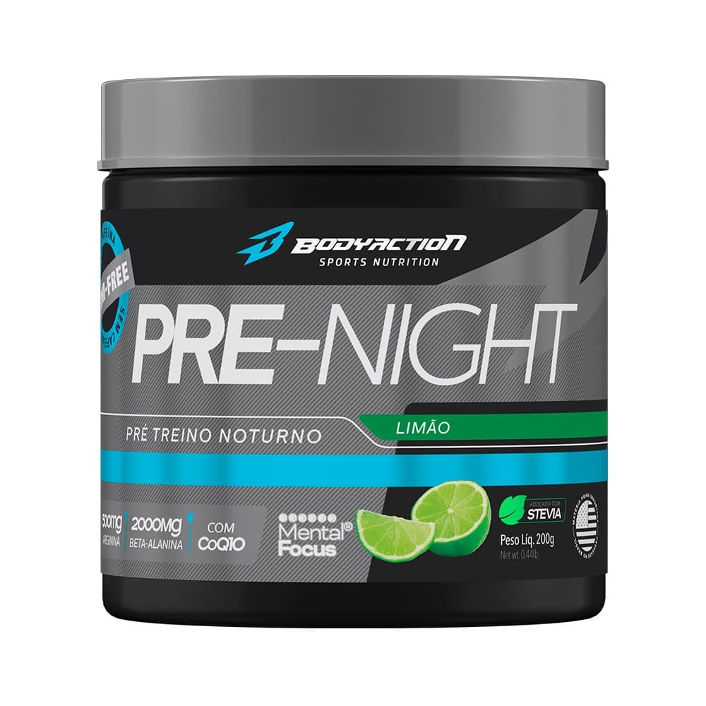 Pre Night 200g Pré Treino Noturno Sem Cafeína - Bodyaction (Pre-Night)