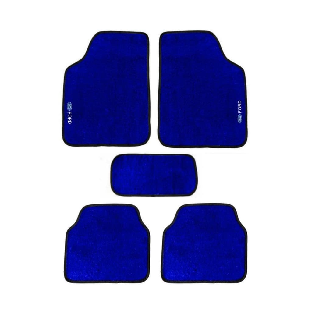 Jogo Tapete Carpete Azul Automotivo 5 Peças Ford Escort 8384 85 86 87 88 89 90