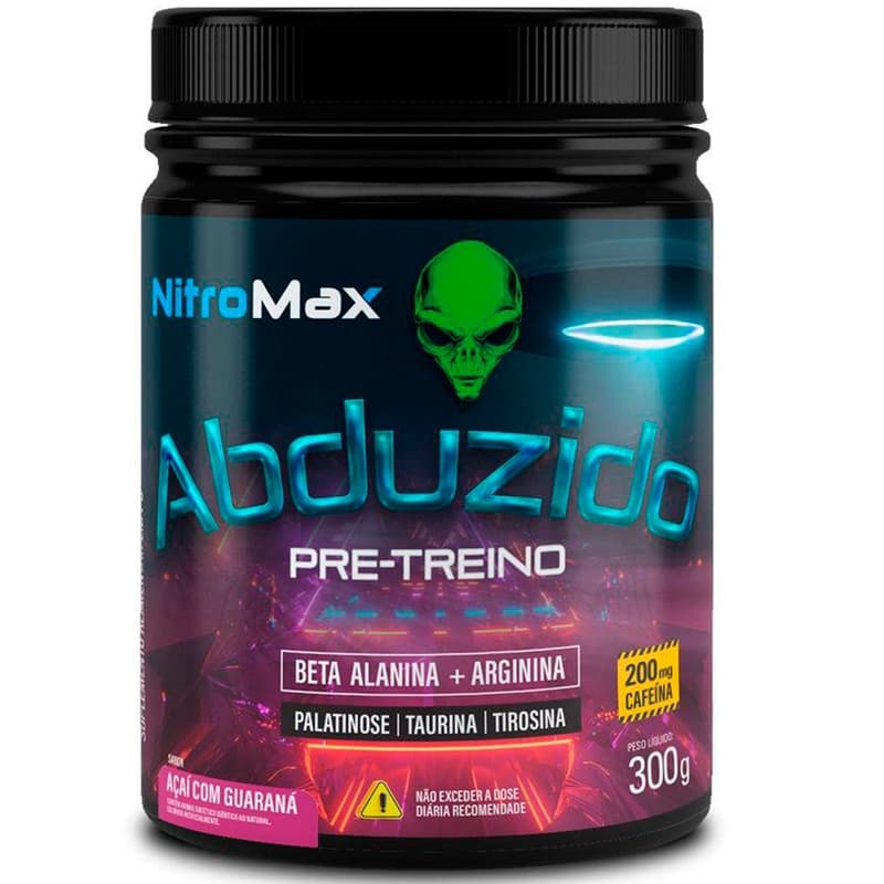 Pré Treino Com Beta Alanina Taurina Cafeina Pote 300g Sabor Açaí com Guaraná Nitromax