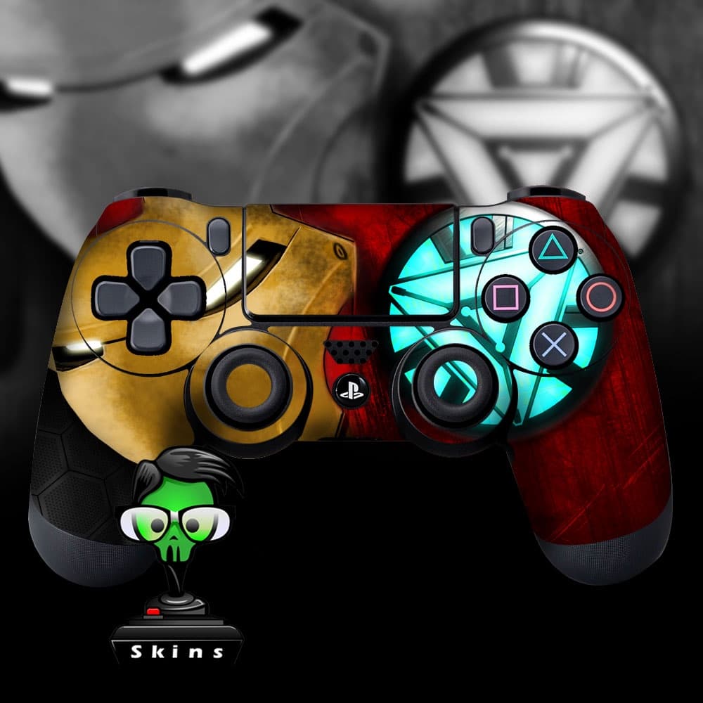Adesivo de controle customizado video game homem vermelho ferro