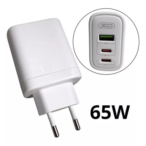 Carregador 65w Fast Usb Type C Rápido Para Notebook Celular XO-CE04(EU)
