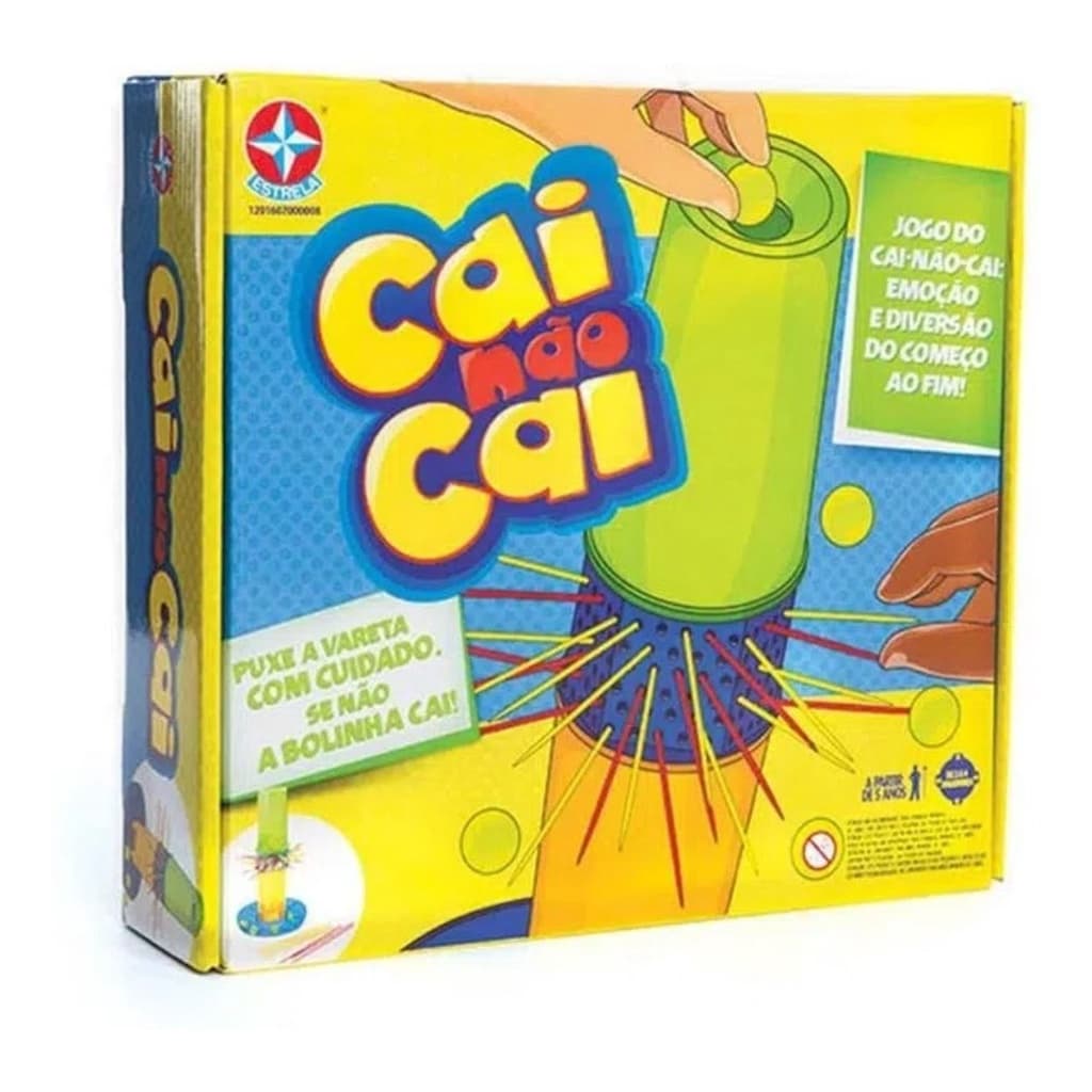 Jogo Cai Não Cai - Estrela Original - Jogo De Mesa - Tabuleiro Família Amigos Diversão - Jogo super divertido - Cai não cai