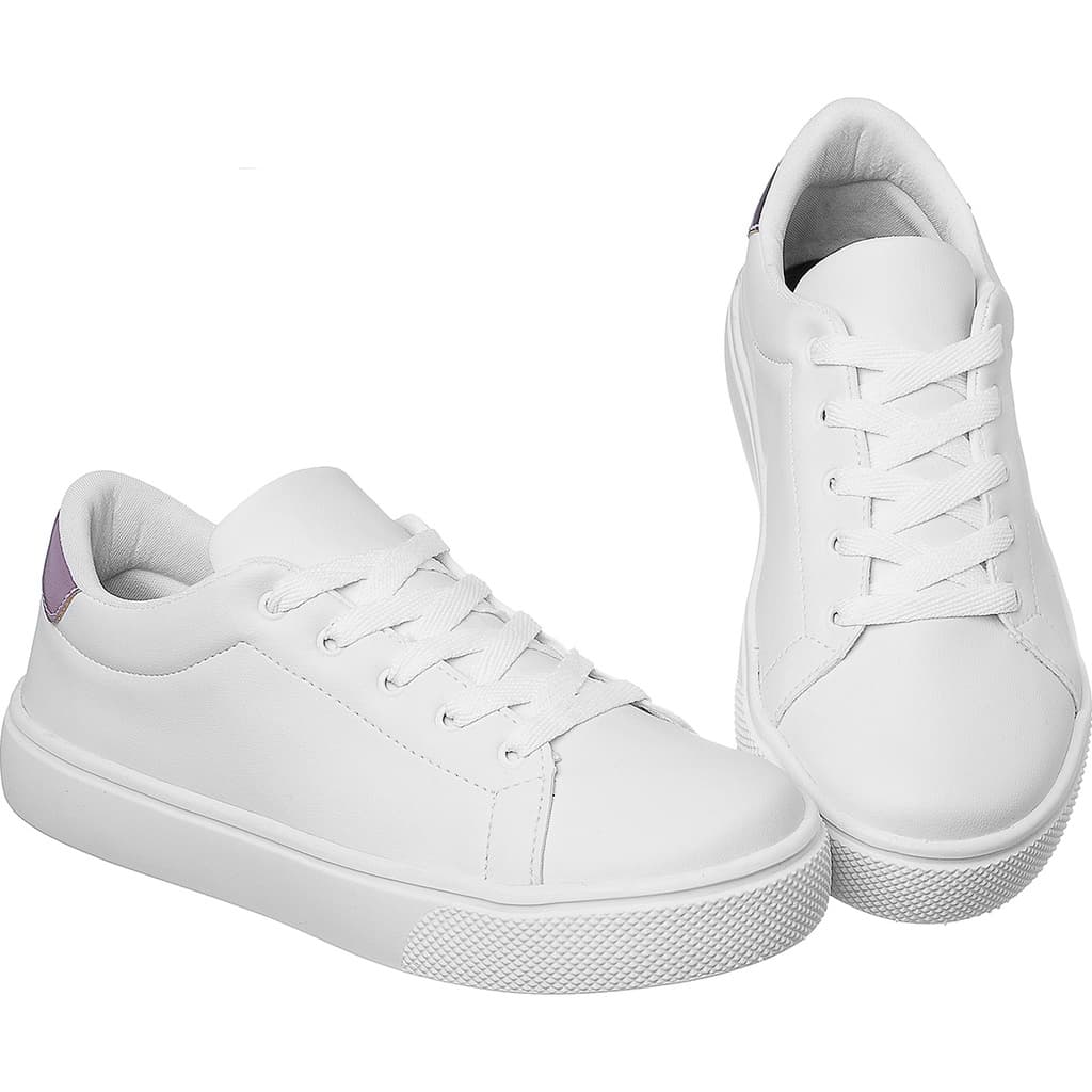 Tenis Feminino Naty Shoes Casual Branco Clássico Estiloso Confortavél Esportivo Caminhada