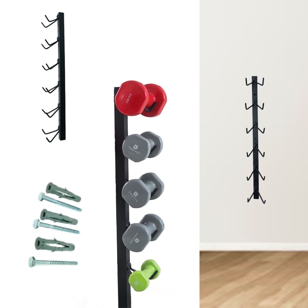 Suporte De Parede Para 6 Halter De Peso Academia  Profissional equipamento fitness