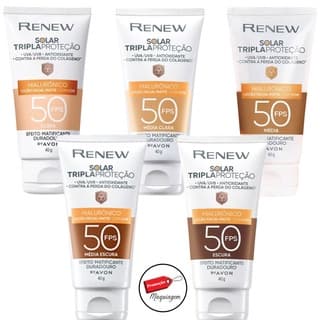 Protetor Solar Facial Renew Advance Matte Anti-Idade FPS50 - 50g
