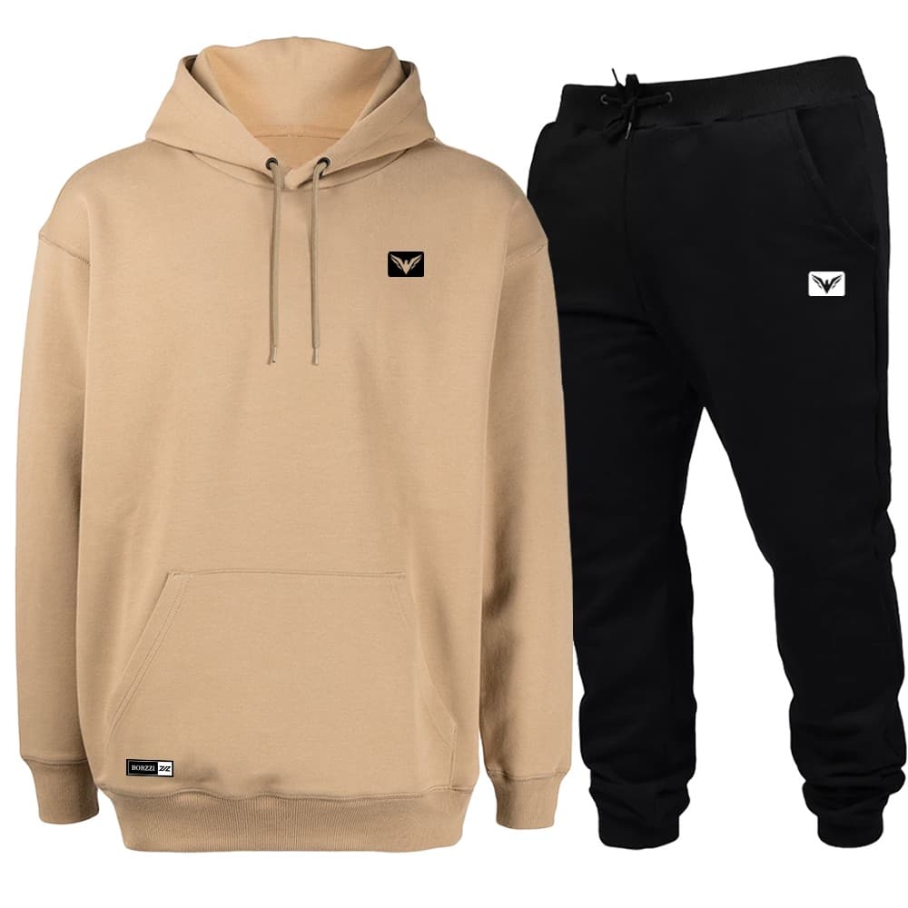 Conjunto Moletom Blusa de Frio mais Calça Cordão Neon e Estampado a Pronta Entrega