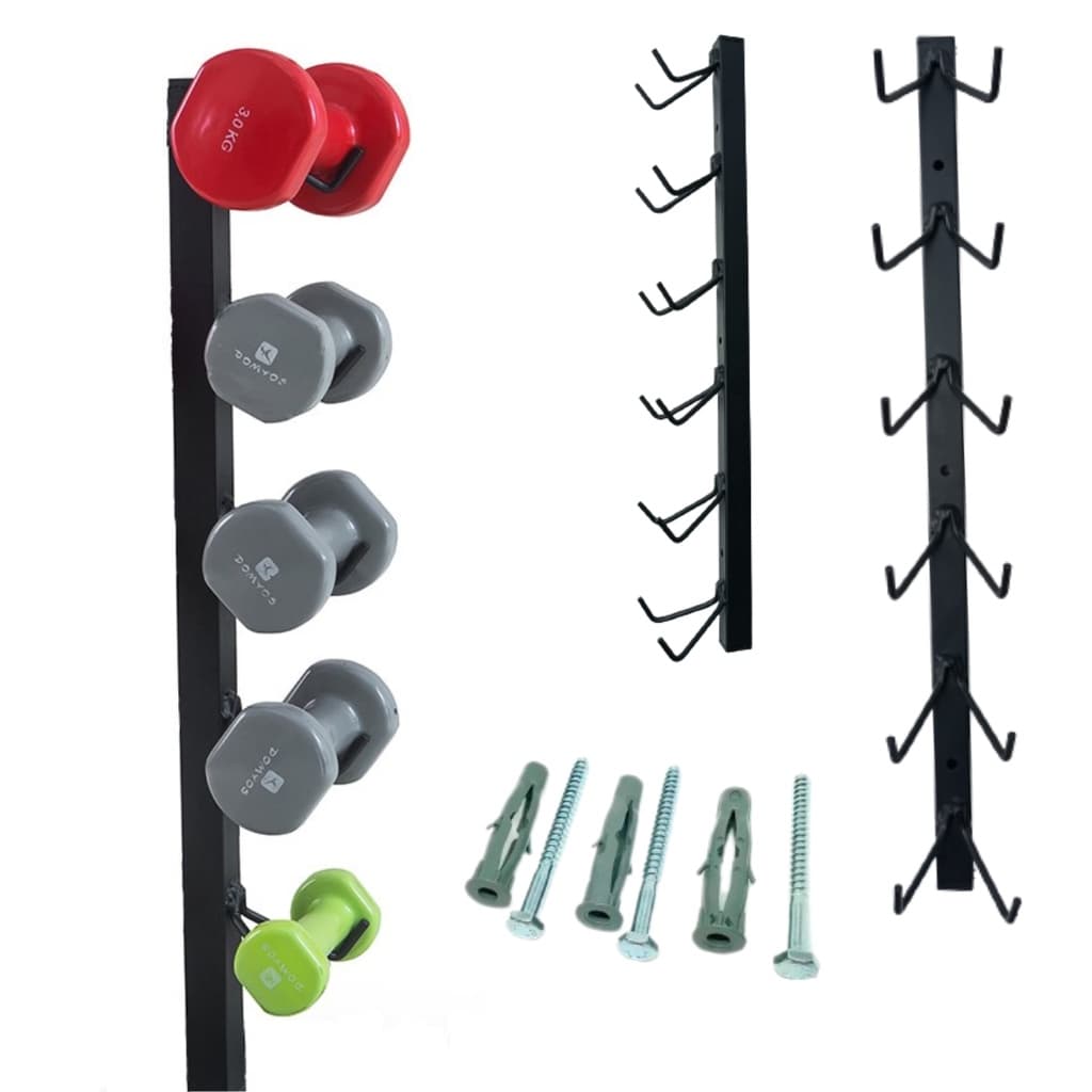 Suporte Fixo De Parede Para 6 Halter De Academia