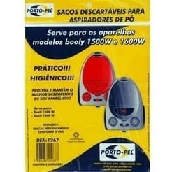 Saco Descartável Aspirador De Pó Arno Booly 1500 1600 Com 3 Unidades PORTOPEL