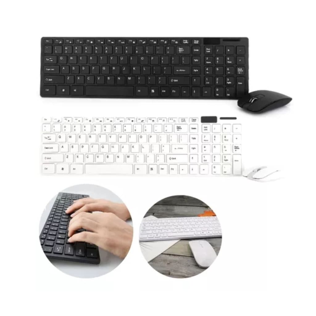 Kit Teclado E Mouse Sem Fio Wireless Para Computador Pc Notebook