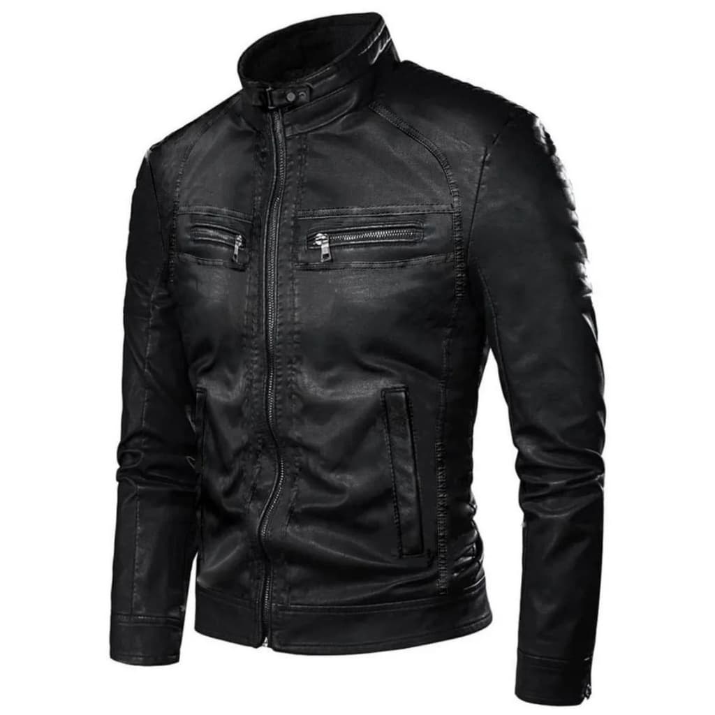Casaco Jaqueta Couro Masculina Executivo Blusa Frio Motoqueiro