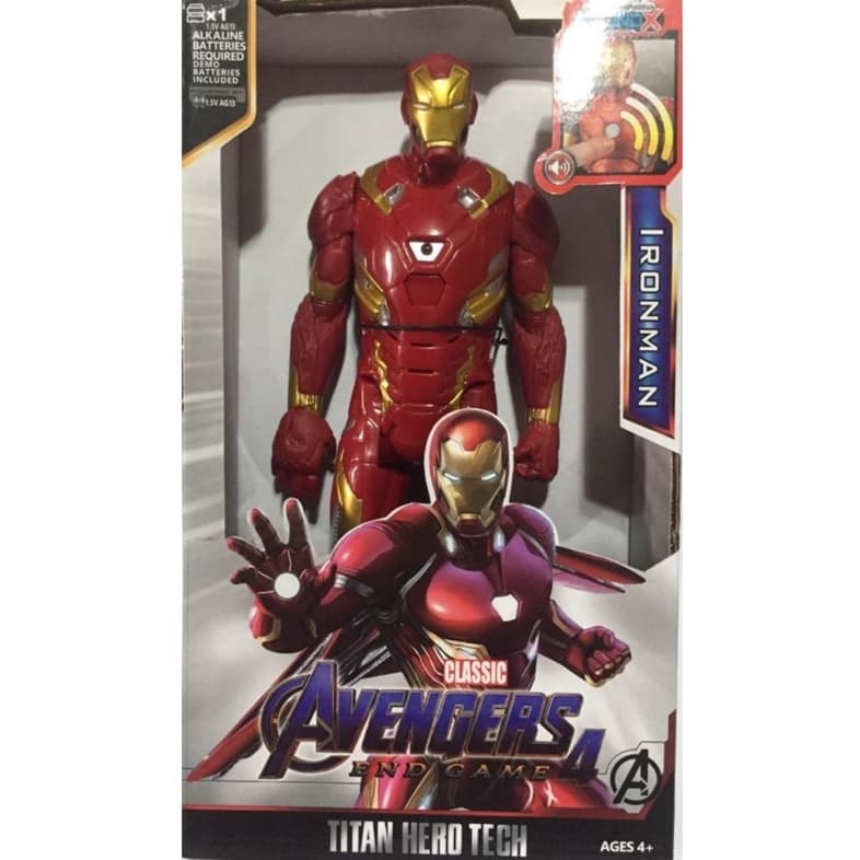 Boneco do Homem De Ferro Articulado Fala 30cm Avengers Herois Vingadores
