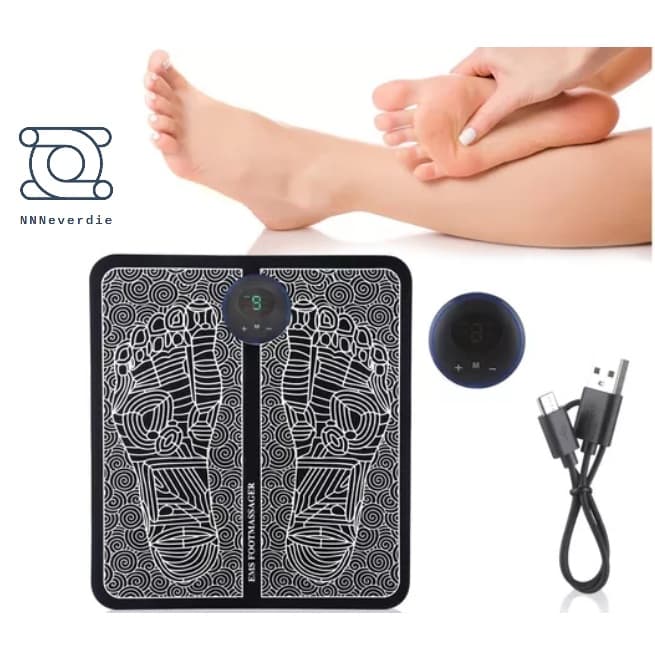 Tapete Massageador Ems Tens Elétrico Para Pés Fisioterapia Relaxamento Muscular De Pés Recarregável