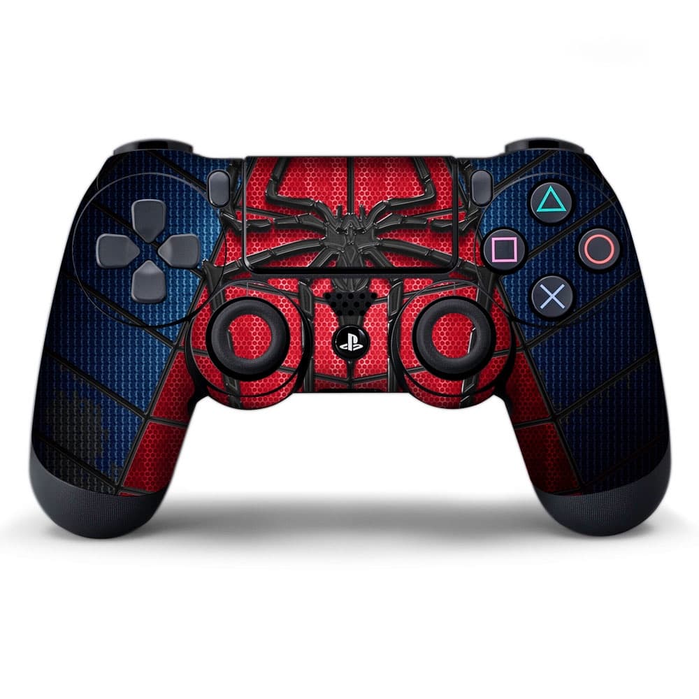 adesivo de controle de videogame escudo azul e vermelho aranha/ Pele Adesiva Para Controle