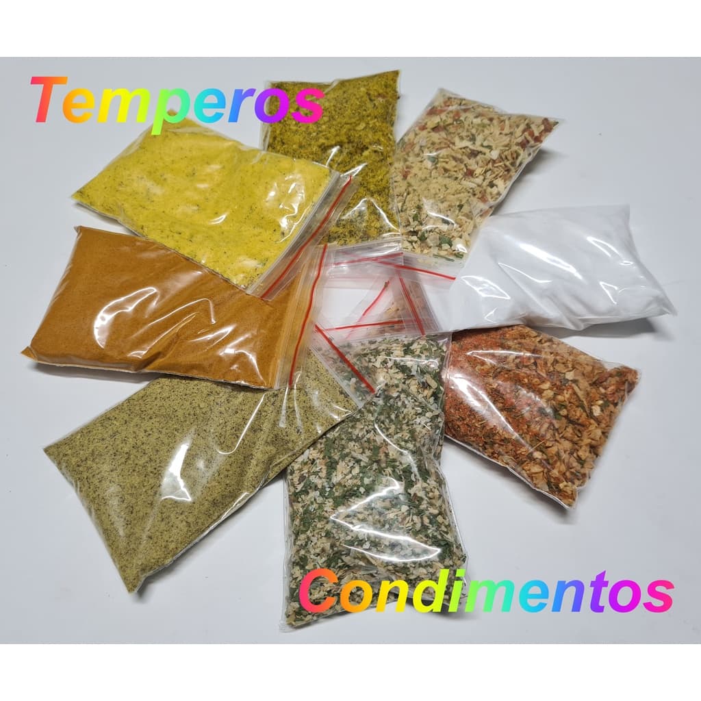 Temperos e condimentos embalagem zip lock
