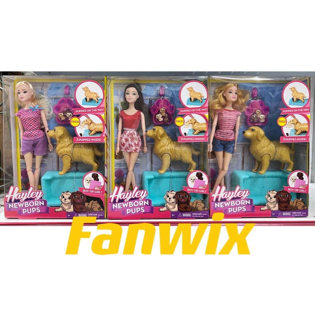Boneca Fashion Com Roupa E Sapato Articulada Com Cachorrinho E Acessórios, Melhor Presente, Fanwix