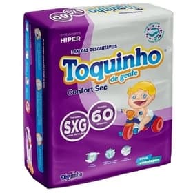 Fralda Noturna (Dia & Noite) Toquinho Confort Sec Hiper - Tam SXG - ATACADO BARATO - 60 Unidades