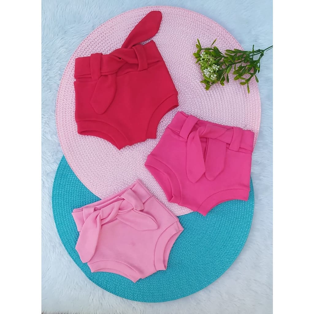 Tapa fralda menina bebê short bloomer