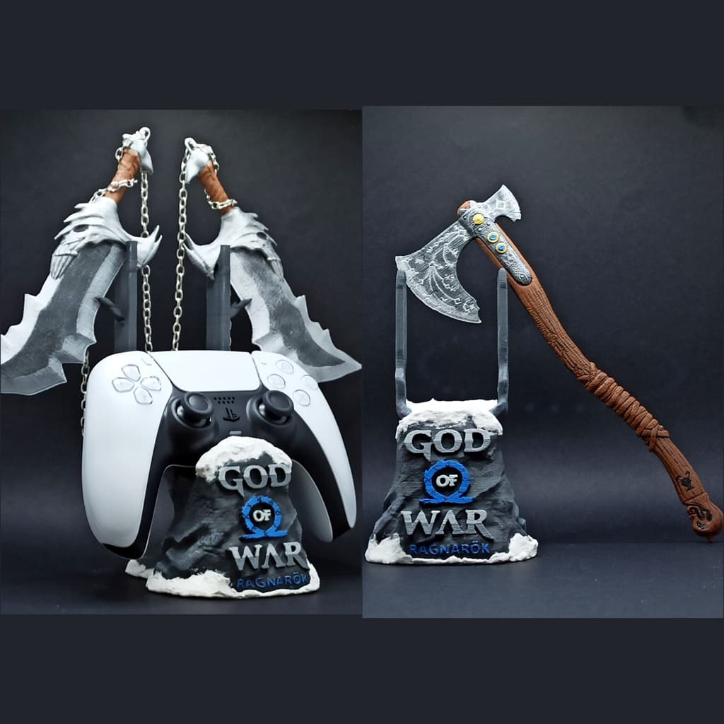Kit 2 Suportes para Controle  PS5 PS4 Xbox One God Of War Ragnarok