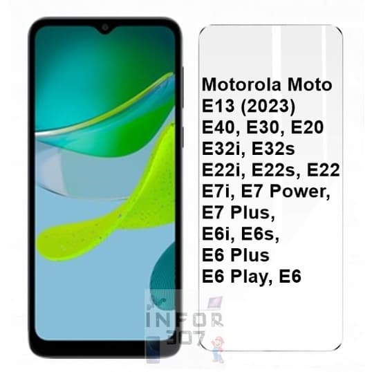 Película de vidro Moto E15 E13 E6i, Moto E6 Plus, Moto E6s, E6 9D 3D, E6 Play