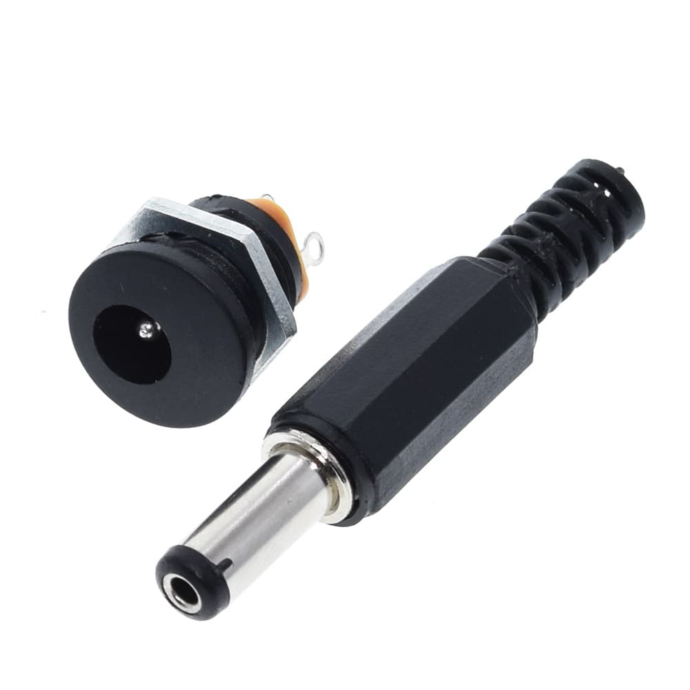 Conector Modelo Jack P4 Macho e Fêmea - Plug De Energia P/ Fonte De Alimentação