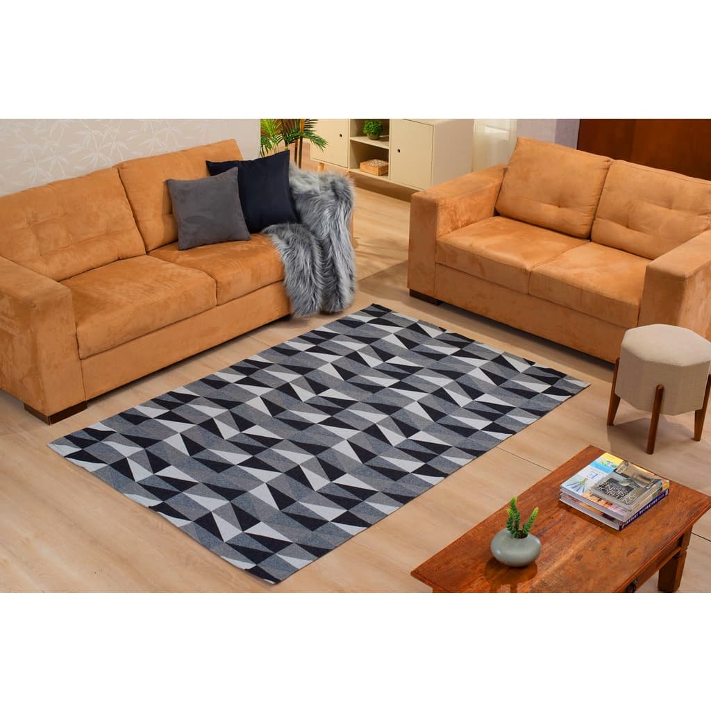Tapete Retangular 3,00m x 2,00m Antiderrapante Decorativo Sala Quarto