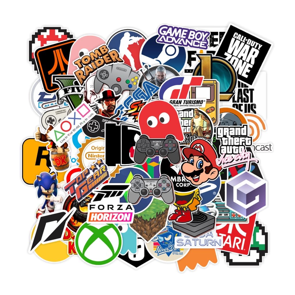 Adesivos Stickers Gamer video game retro jogos | 64 adesivos | modelo 11