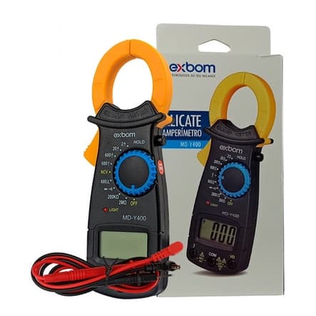 Alicate amperímetro LCD 3 1/2 dígitos MD-Y400/MT87 Tensão - Corrente - Resistência Alicate Amperímetro Voltímetro Digital Com Bateria Inclusa