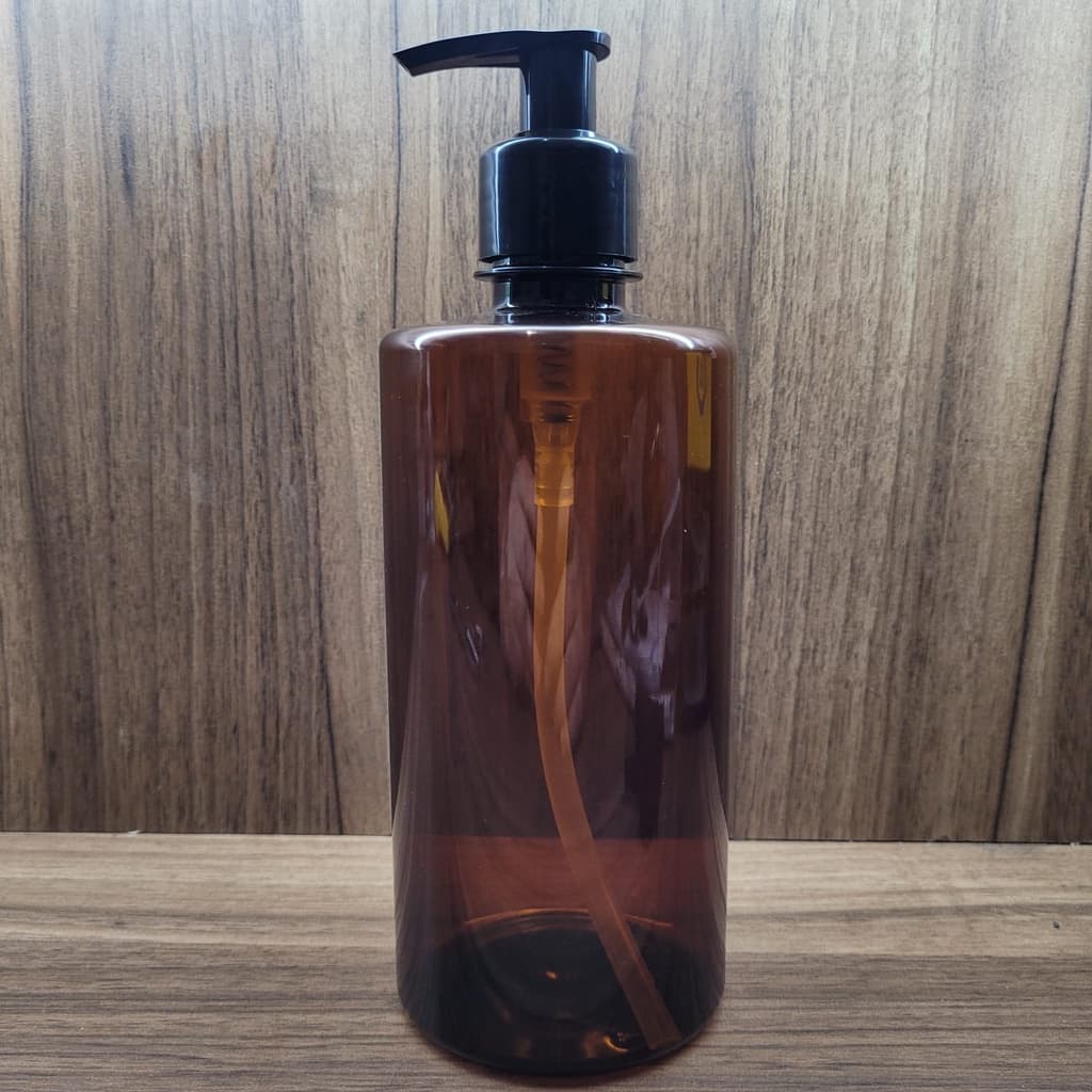 Frasco Pet âmbar com válvula pump para sabonete liquido / álcool em gel / shampoo / condicionador / hidratante.
