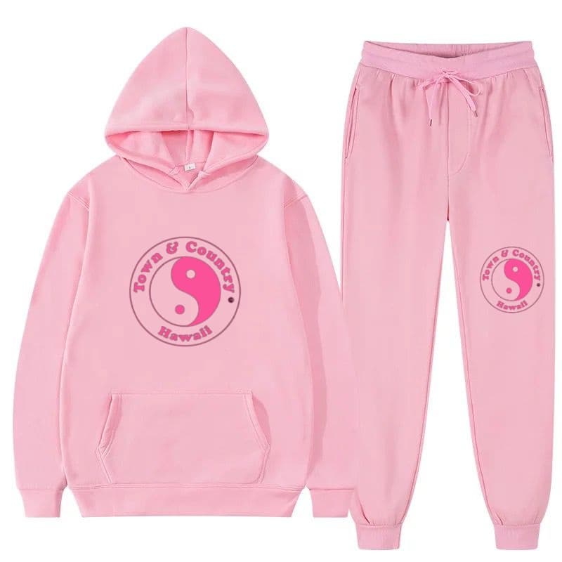 Conjunto Moletom Canguru Yin Yang Tony Country Bem Mal Feminino Calça com Bolso