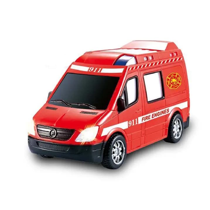 Carrinho Bombeiro Carrinho Policia  Controle Remoto C/ Luz Som 20,5cm Brinquedo