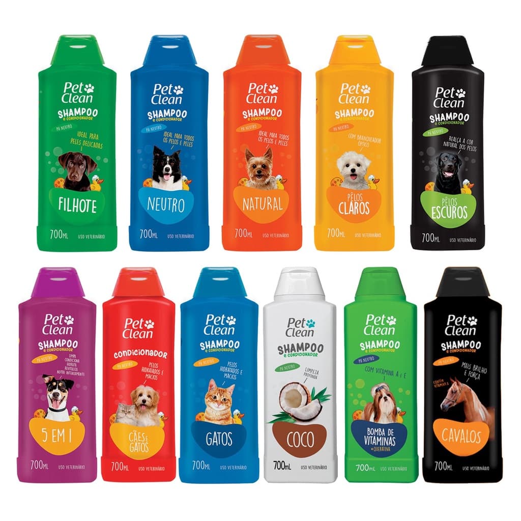 Shampoo e Condicionador para Cães Pet Clean Escolha o Modelo 700mL