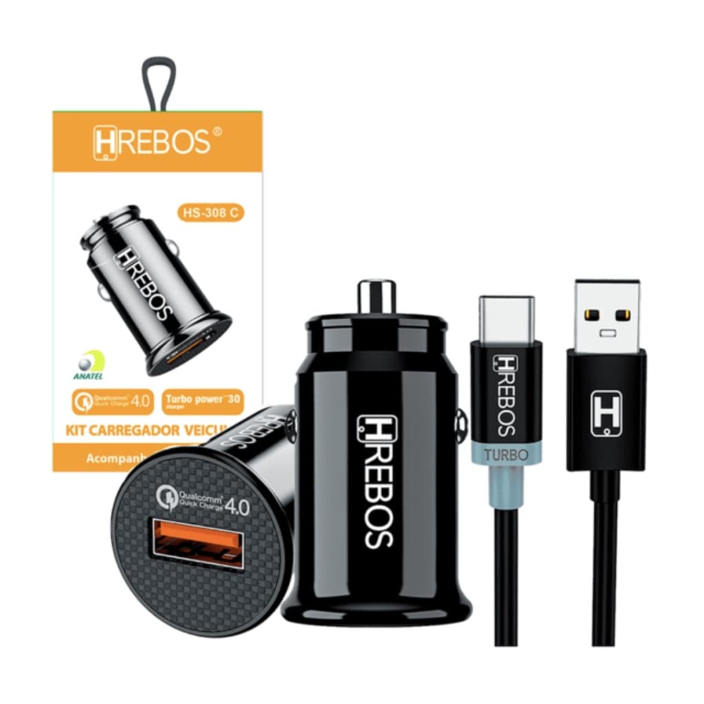 Carregador Veicular Carro Turbo Rápido 1 Usb 3.1a Celular Com Nf-e