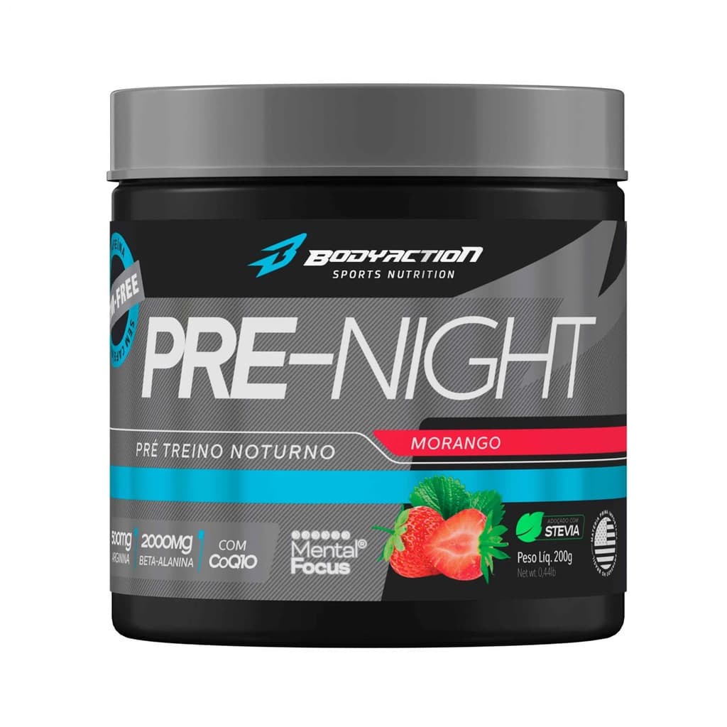 Pré treino sem cafeina Night - 200g -  BodyAction