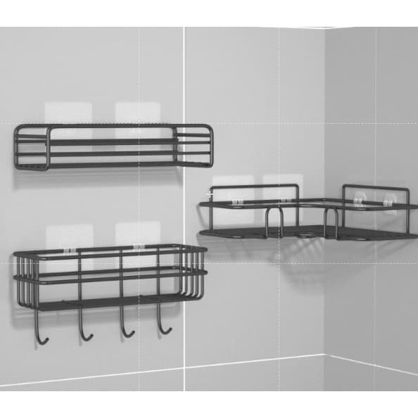 kit SUPORTE PARA SHAMPOO PARA USO NO BANHEIRO NA PAREDE artigos de cozinha decoração