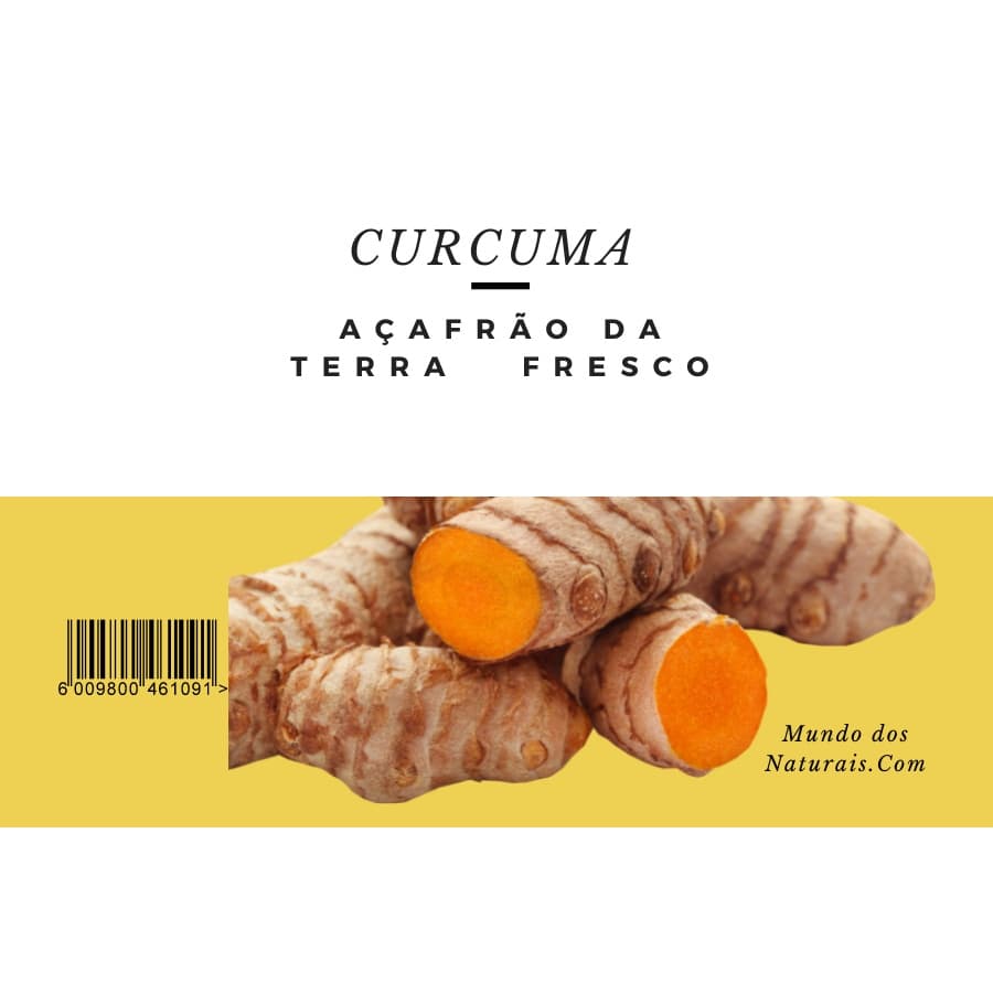 Curcuma Raiz Orgânica - Açafrão Da Terra Fresco /2 KG