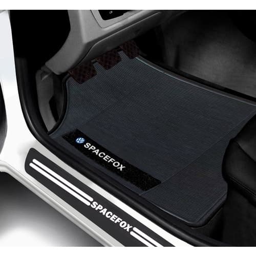 Kit Tapete E Soleira De Porta Vw UNIVERSAL SpaceFox Personalizado PARA CARRO AUTOMOTIVO