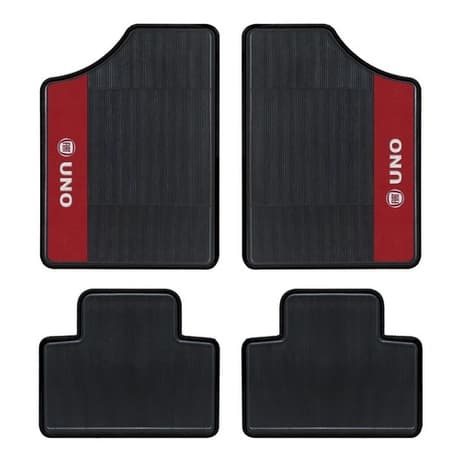 Tapete Personalizado Automotivo Fiat Uno Lado Vermelho 4 Pçs