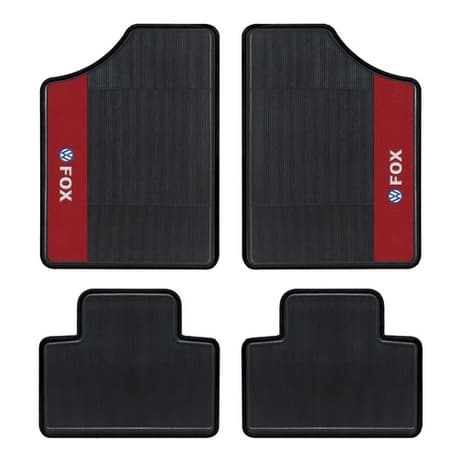Tapete Personalizado Automotivo Vw Fox Lado Vermelho 4 Pçs