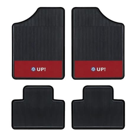 Tapete Personalizado Automotivo Vw Up! Base Vermelho 4 Peças