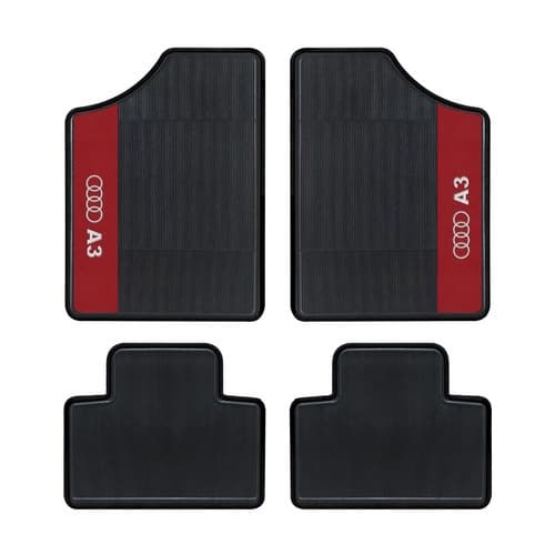Tapete Personalizado Automotivo Audi A3 Lado Vermelho 4 Pçs