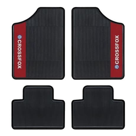 Tapete Personalizado Automotivo Vw Crossfox Lado Vermelho 4 Pçs