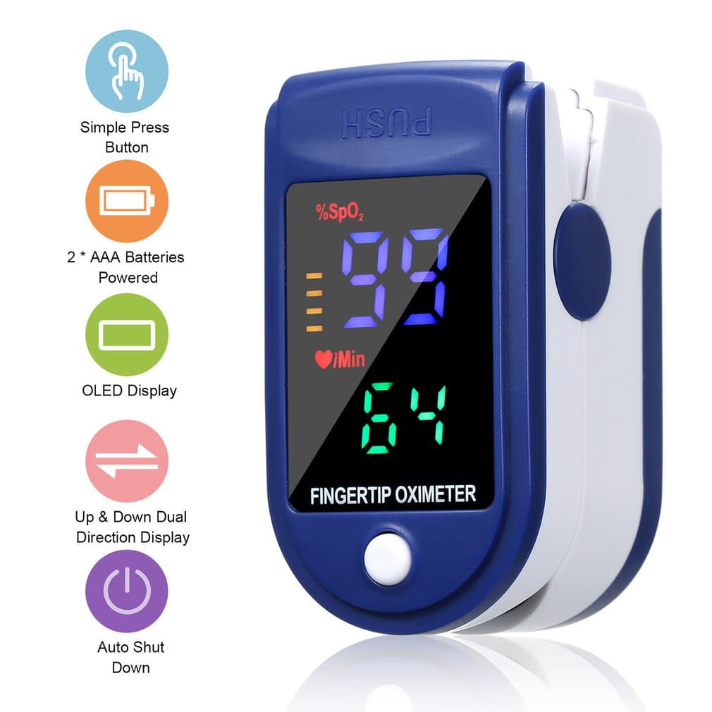 Oximetro Pulso Portatil De Dedo Oled  Adulto  Infantil Idoso