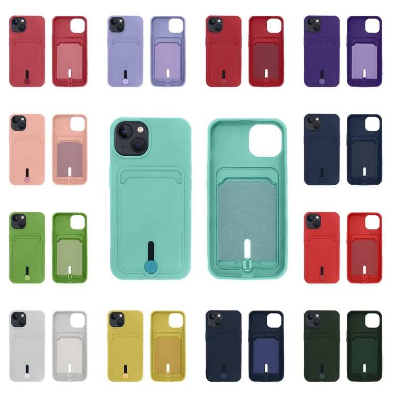Capinha Card Capinha para colocar cartão para iPhone 13 normal 6.1" capinha com suporte de cartão capinha carteira