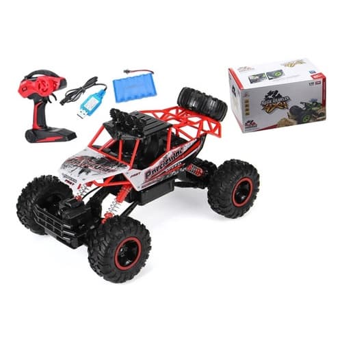 Carrinho De Controle Remoto Jipe Crawler 4x4 4 Canais 37cm