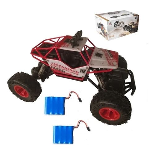 Carrinho De Controle Remoto 4 Canais 4x4 Carro Rc Jeep 3 Baterias